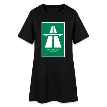 Autostrada Napoli A1 Vintage Poster - Frauen T-Shirt-Kleid - Schwarz - Vorne