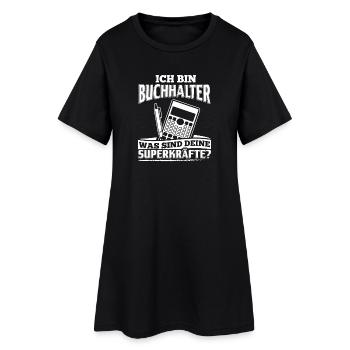 Lustiges Buchhaltung Buchhalter Shirt Ich Bin - Frauen T-Shirt-Kleid - Schwarz - Vorne