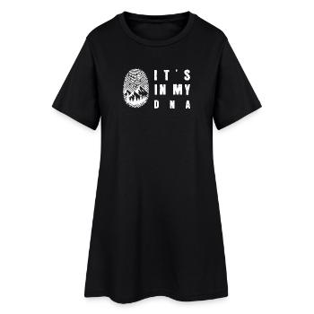 Conception d’empreintes digitales de forêt d’ADN - Robe T-shirt Femme - noir - Devant