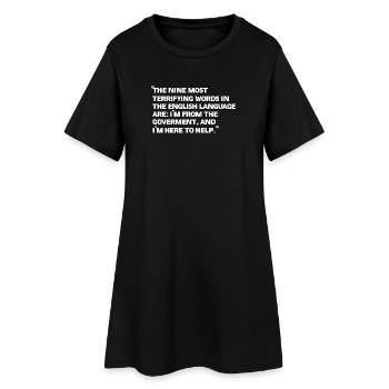 Government Promise Quotes T-Shirt - Women’s T-Shirt Dress - black - Front