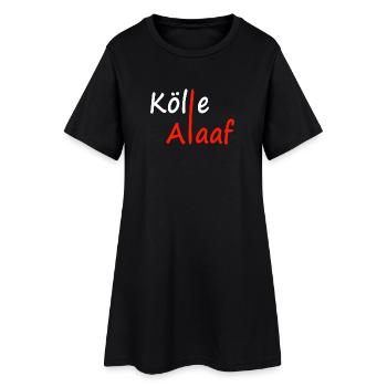 Kölle Alaaf - Karneval Fasching - Frauen T-Shirt-Kleid - Schwarz - Vorne