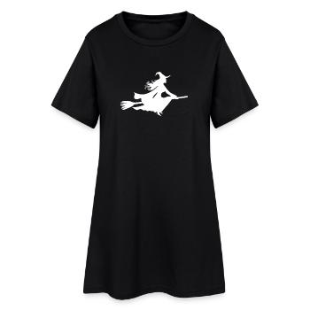 Hexe 2 - Frauen T-Shirt-Kleid - Schwarz - Vorne