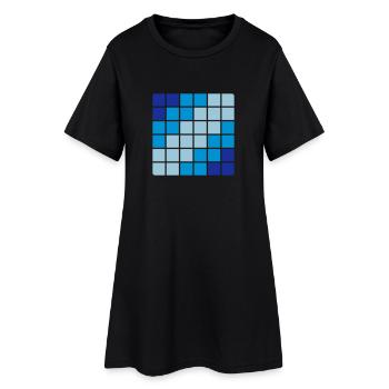Modèle - Robe T-shirt Femme - noir - Devant
