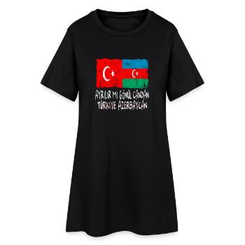 Türkiye Azerbaycan - Robe T-shirt Femme - noir - Devant