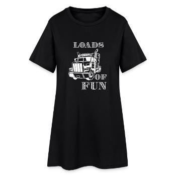 Camion camionneur - Robe T-shirt Femme - noir - Devant