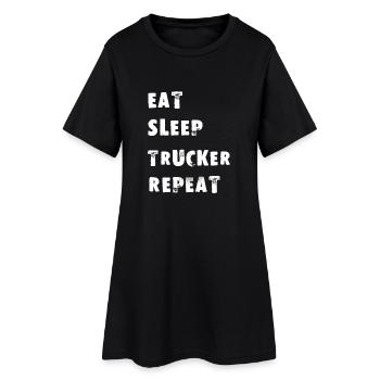 Camion camionneur - Robe T-shirt Femme - noir - Devant