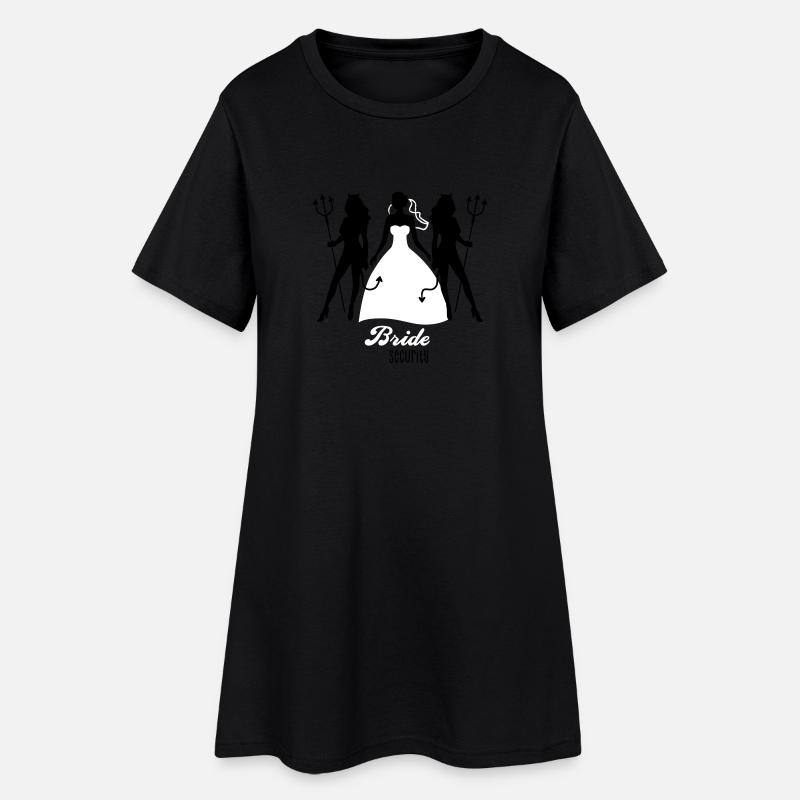 JGA - Bride security - Bride - Team - Teufel 2C - Women’s T-Shirt Dress - black