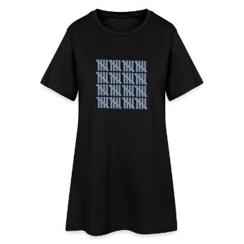 80 Geburtstag - Frauen T-Shirt-Kleid - Schwarz - Vorne