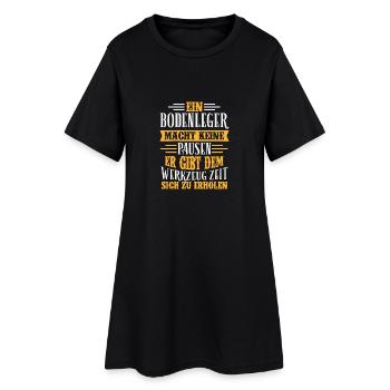 Bodenleger Beruf - Geschenk - Frauen T-Shirt-Kleid - Schwarz - Vorne
