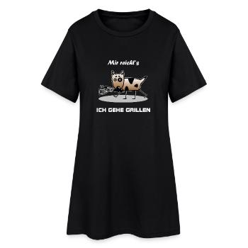 Hund BBQ Mir reicht's ich gehe grillen - Frauen T-Shirt-Kleid - Schwarz - Vorne