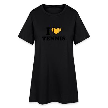 Tennis - Robe T-shirt Femme - noir - Devant