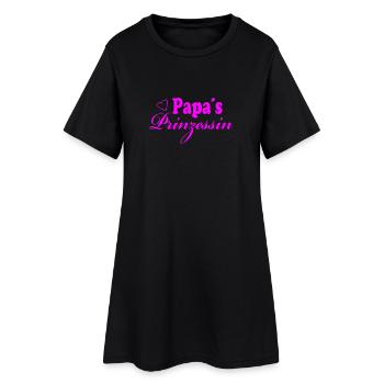 Papa´s Prinzessin - Frauen T-Shirt-Kleid - Schwarz - Vorne