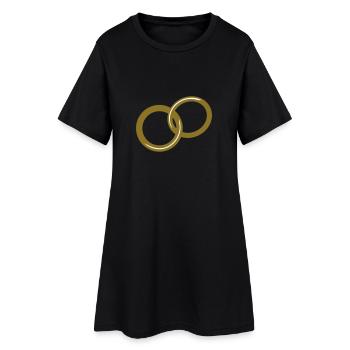 Rings / / marriage proposal / / Get engaged / / - Women’s T-Shirt Dress - black - Front