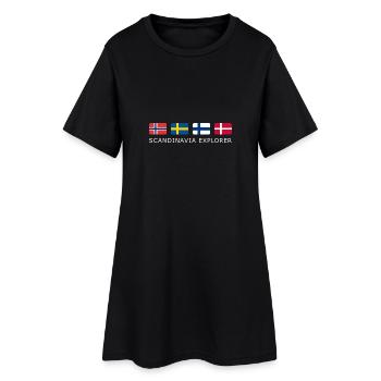 SCANDINAVIA EXPLORER white-lettered - Robe T-shirt Femme - noir - Devant