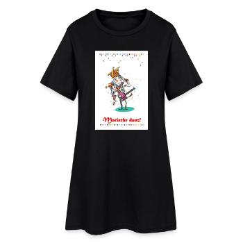 Karneval in Köln - Frauen T-Shirt-Kleid - Schwarz - Vorne
