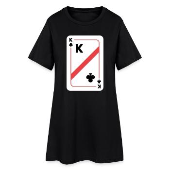 Cross King Carte à jouer Carte de poker - Robe T-shirt Femme - noir - Devant