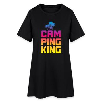 Campingking Palm Course King Camper Fan de vacances - Robe T-shirt Femme - noir - Devant