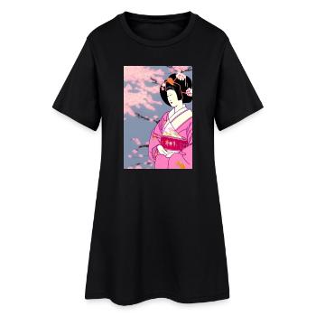 Geisha 3 - Robe T-shirt Femme - noir - Devant