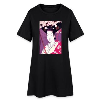 Geisha 4 - Robe T-shirt Femme - noir - Devant