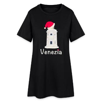 Noël Venise Phare SanGiorgio Maggiore - Robe T-shirt Femme - noir - Devant