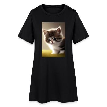 Baby Cat - Women’s T-Shirt Dress - black - Front