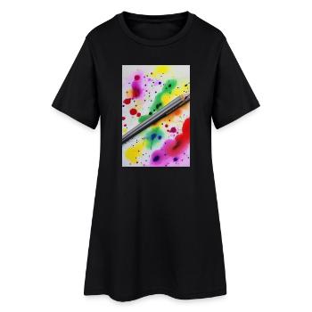 Splashes of paint - Women’s T-Shirt Dress - black - Front