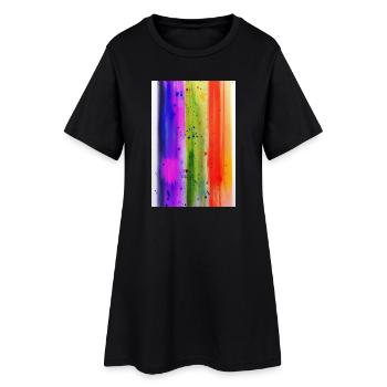 Splashes of paint - Women’s T-Shirt Dress - black - Front