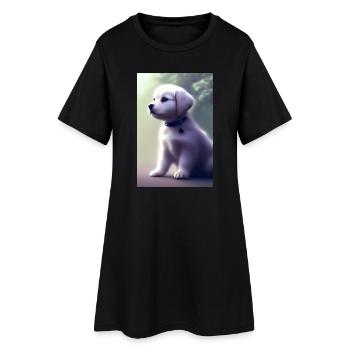 Bébé chien - Robe T-shirt Femme - noir - Devant