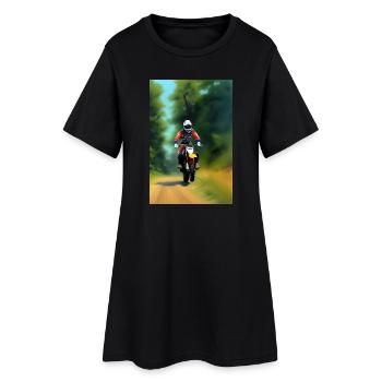 Motocross Riding - Women’s T-Shirt Dress - black - Front
