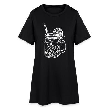 Brainfood 2 Inverser - Robe T-shirt Femme - noir - Devant
