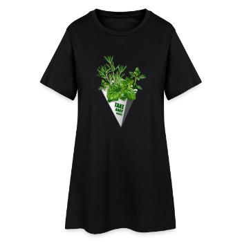 Herbes à emporter - impression amusante pour les gourmets - Robe T-shirt Femme - noir - Devant