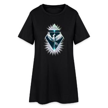 Merveilleux phénix fantaisie blanc. - Robe T-shirt Femme - noir - Devant
