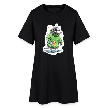 Kunstmaler-Meister - Frauen T-Shirt-Kleid - Schwarz - Vorne