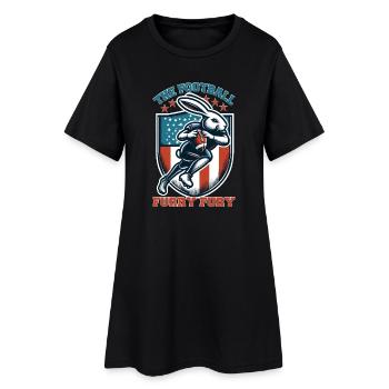 Lièvre aujourd’hui, parti demain : la fureur poilue du football - Robe T-shirt Femme - noir - Devant