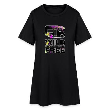 Liberté du campeur - Robe T-shirt Femme - noir - Devant