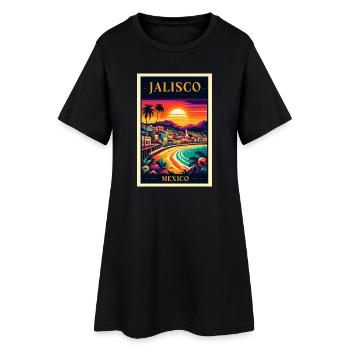 Design de coucher de soleil à Jalisco, au Mexique - Robe T-shirt Femme - noir - Devant