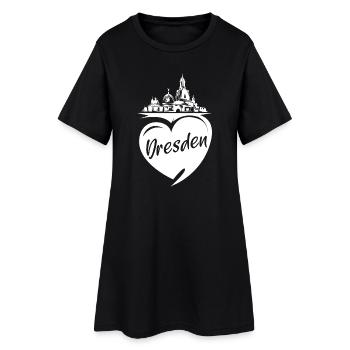 Dresden Liebe Frauenkirche Herz Stadt Symbol Logo - Frauen T-Shirt-Kleid - Schwarz - Vorne