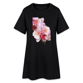 Phalaenopsis Cygne Fard à joues Fleur d’orchidée pélorique - Robe T-shirt Femme - noir - Devant