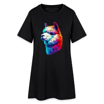 Alpaga - Robe T-shirt Femme - noir - Devant