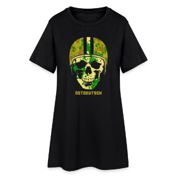 CRÂNE DE CAMOUFLAGE EST-ALLEMAND avec casque de mobylette - Robe T-shirt Femme - noir - Devant