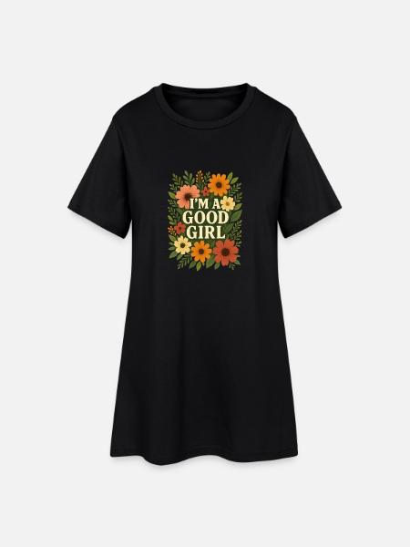 I'm a Good Girl" – for strong, charming women! - Women’s T-Shirt Dress - black