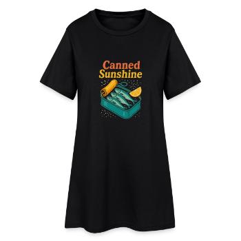 Canned Sunshine – Sardine Pop-Art Tea - Women’s T-Shirt Dress - black - Front