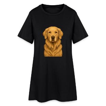 Golden Soul - Frauen T-Shirt-Kleid - Schwarz - Vorne
