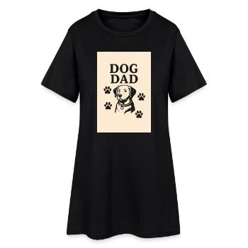 Papa chien - Robe T-shirt Femme - noir - Devant