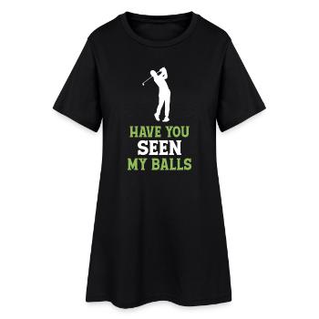 Golf - Avez-vous vu mes balles - Robe T-shirt Femme - noir - Devant