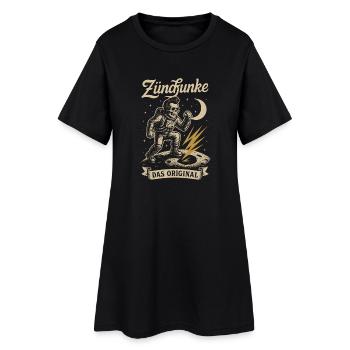 Zündfunke – Moon Walk - Frauen T-Shirt-Kleid - Schwarz - Vorne