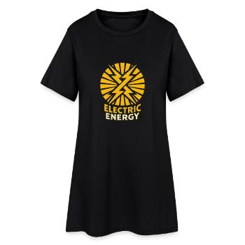 Electric Energy Blitz Strom - Frauen T-Shirt-Kleid - Schwarz - Vorne