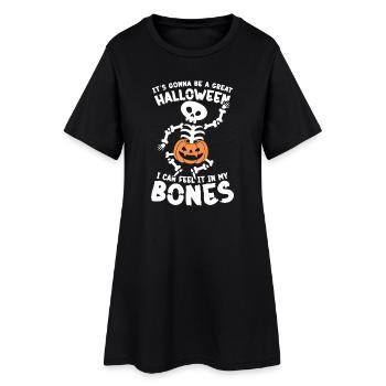  It's Gonna Be A Great Halloween I Can Feel It In - Frauen T-Shirt-Kleid - Schwarz - Vorne