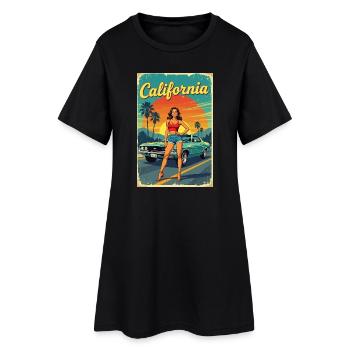 Croisière California Dream R04 - Robe T-shirt Femme - noir - Devant