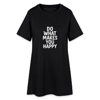 Conception de citations motivantes - Robe T-shirt Femme - noir - Devant